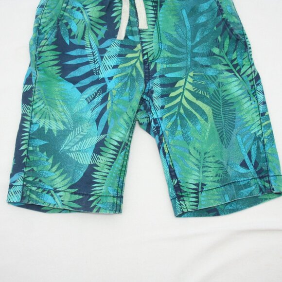 Boys 6 PALM LEAF SHORTS TROPICAL GREEN CHILDRENS PLACE STRETCH WAIST EUC - Picture 4 of 9